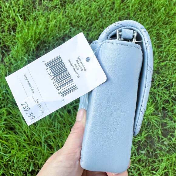 Kate Spade Natalia Flap Turnlock Crossbody Bag In brushed Steel NWT/shopping Bag - Picture 5 of 16